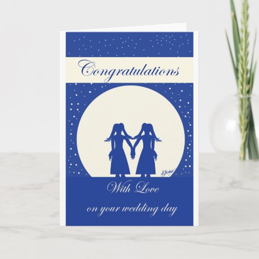 Two Brides Wedding Card - Glückwunsch Karte (Vorderseite)