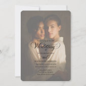 Two Brides Wedding Photo Template Einladung (Vorderseite)