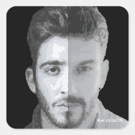 Two Brothers Legend, Kraków, Poland Myth Quadratischer Aufkleber