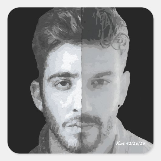 Two Brothers Legend, Kraków, Poland Myth Quadratischer Aufkleber (Vorderseite)