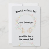 Two Bunnies Easter Greeting Card Einladung (Rückseite)