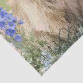 Two Bunnies with Wild Flowers Rucksack Easter Seidenpapier (Ausschnitt)