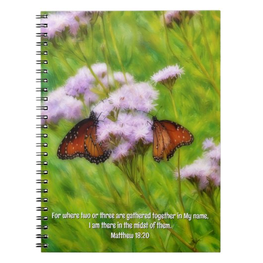 Two Butterflies Butterfly Faith Prayer Journal Notizblock (Vorderseite)
