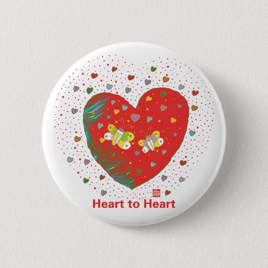Two butterflies button (Vorderseite)
