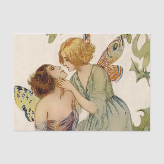 "Two Butterfly Fairies" von Erich Schutz Seidenpapier (Vorderseite)