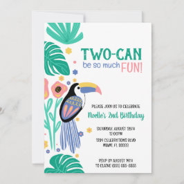 TWO-CAN (Toucan) Tropischer Geburtstag Einladung