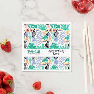 TWO-CAN (Toucan) Tropischer Geburtstag Serviette
