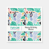 TWO-CAN (Toucan) Tropischer Geburtstag Serviette (Vorderseite)