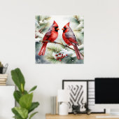 Two Cardinals Poster (Heimbüro)