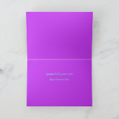Two Cartoon Chameleon Purple Fushia Valentine Card Karte (Innenseite)