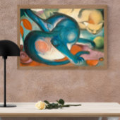 Two Cats, Blue and Yellow (1912) by Franz Marc Poster