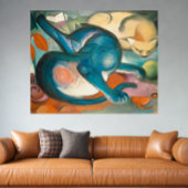 Two Cats, Blue and Yellow (1912) by Franz Marc Poster