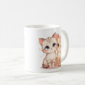 Two Cats Ceramic Mug Kaffeetasse (VorderseiteRechts)