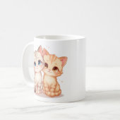 Two Cats Ceramic Mug Kaffeetasse (Vorderseite Links)