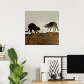 "Two Cats Fighting" von Francisco Goya Poster (Heimbüro)