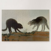 "Two Cats Fighting" von Francisco Goya Puzzle (Horizontal)