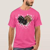 Two Cats Making Heart T-Shirt (Vorderseite)