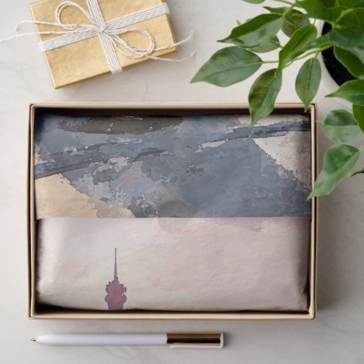 Two Cats On A Paris Rooftop Seidenpapier (Geschenk)