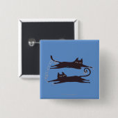 Two Cats Playing Button (Vorne & Hinten)