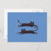 Two Cats Playing Postkarte (Vorne/Hinten)