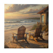 Two Chairs on a Beach Fliese (Vorderseite)