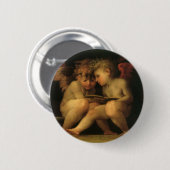 Two Cherubs Reading by Rosso Fiorentino, Angels Button (Vorne & Hinten)