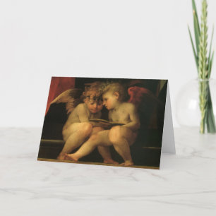 Two Cherubs Reading by Rosso Fiorentino, Angels Karte