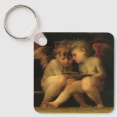 Two Cherubs Reading by Rosso Fiorentino, Angels Schlüsselanhänger (Vorderseite)