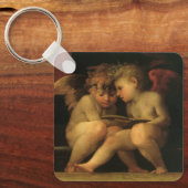 Two Cherubs Reading by Rosso Fiorentino, Angels Schlüsselanhänger (Vorderseite)