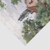 Two Children by a Duck Pond by Peder Mork Monsted Seidenpapier (Ausschnitt)