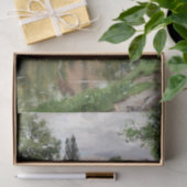 Two Children by a Duck Pond by Peder Mork Monsted Seidenpapier (Geschenk)