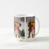 Two children in the snow by Frederick Morgan Kaffeetasse (VorderseiteRechts)
