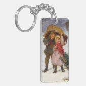 Two children in the snow by Frederick Morgan Schlüsselanhänger (Vorderseite links)