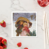 Two children in the snow by Frederick Morgan Serviette (Beispiel)