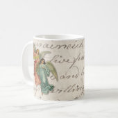 Two Christmas Angels - Victorian Scrap Religious Kaffeetasse (Vorderseite Links)