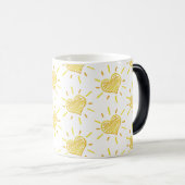 Two-colour coffee mug with hearts design. verwandlungstasse (VorderseiteRechts)