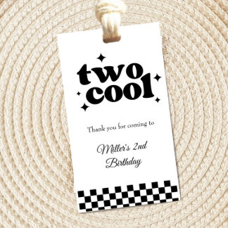Two Cool 2nd Birthday Thank You Favor Tag Geschenkanhänger