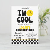 Two Cool Boy 2. Geburtstagsfeier Einladung (Stehend Vorderseite)
