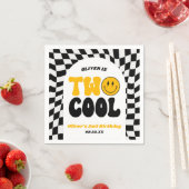 Two Cool Retro First 2nd Birthday Party Serviette (Beispiel)