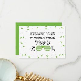 TWO Cool Sunglass 2. Geburtstagsfeier Pappteller Dankeskarte