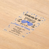 TWO Cool Sunglass 2nd Birthday Party Acryleinladungen (Ablage )