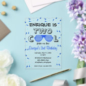 TWO Cool Sunglass 2nd Birthday Party Acryleinladungen (In Situ (Hochzeit))