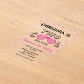 TWO Cool Sunglass 2nd Birthday Party Acryleinladungen (Ablage )