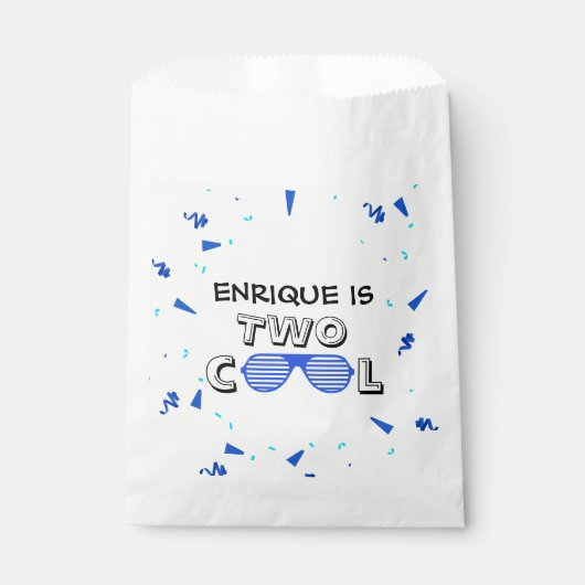 TWO Cool Sunglass 2nd Birthday Party Paper Plates Geschenktütchen (Vorderseite)