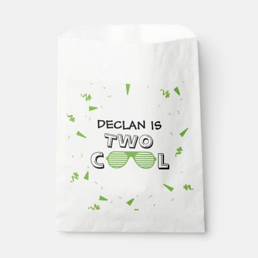 TWO Cool Sunglass 2nd Birthday Party Paper Plates Geschenktütchen (Vorderseite)