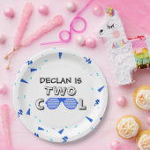 TWO Cool Sunglass 2nd Birthday Party Paper Plates Pappteller (Party)