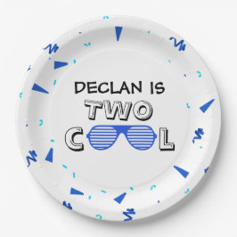 TWO Cool Sunglass 2nd Birthday Party Paper Plates Pappteller
