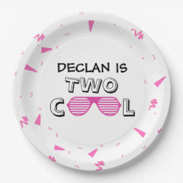 TWO Cool Sunglass 2nd Birthday Party Paper Plates Pappteller