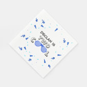 TWO Cool Sunglass 2nd Birthday Party Paper Plates Serviette (Ecke)