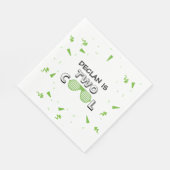 TWO Cool Sunglass 2nd Birthday Party Paper Plates Serviette (Ecke)